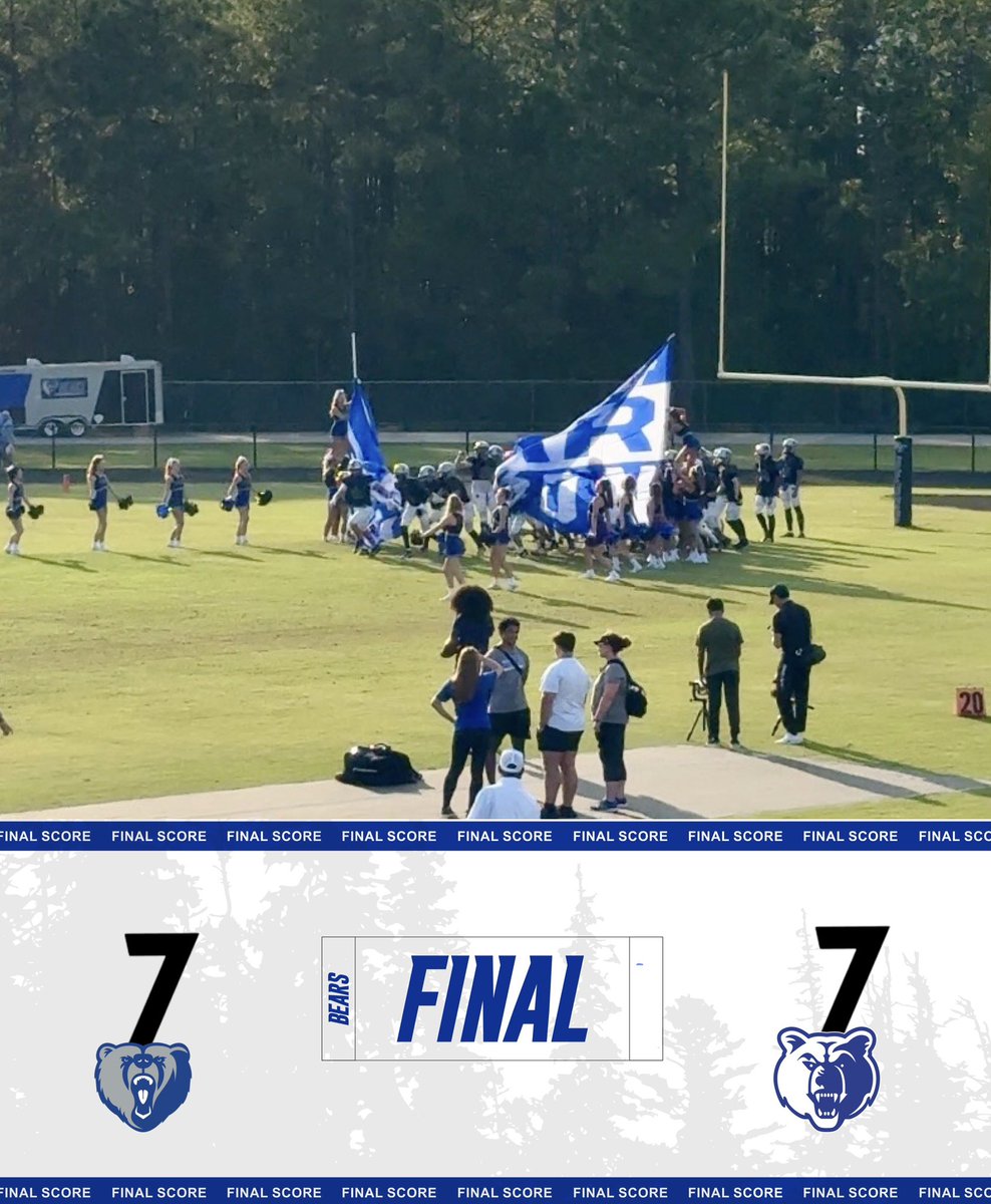 as8qb's tweet photo. Despite an amazing defensive showing, offense struggled in 7-7 tie. 9/31 with 100yds and a TD pass, we will have to bounce back this coming week vs @TCHSTorosFB .  @BTHS_Football @MFCJ13 @cortxperform @WillHewlett #as8 #qb #stjohnscounty #fl  #fhsaa #co2027 https://t.co/X1H9OuZVsG