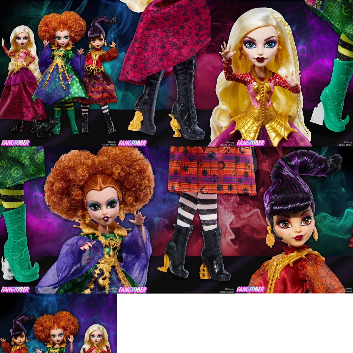 winxclubpretty's tweet photo. Disney's Hocus Pocus dolls have been summoned. ✨  Watch out for these sinister sistahhhs flying in on 10/4 at 9am PT, only at https://t.co/AOyOpr1wFs.
#MonsterHigh #2024 #MonsterHigh2024 #Doll #MonsterHighDoll #Pack #MonsterHighPack #Set #Skullector #MonsterHighSet #HocusPocus https://t.co/HW11FAkbFo