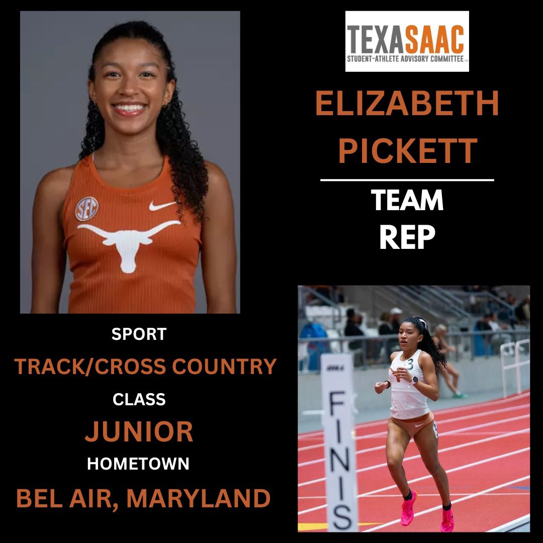 TexasSAAC's tweet image. From Womenโs Track and Field/Cross Country, Community Outreach Coordinator, Brighton Mooney and Team reps, Chrystal Herpin, and Elizabeth Pickett!๐๐ปโโ๏ธ๐ค๐ผ