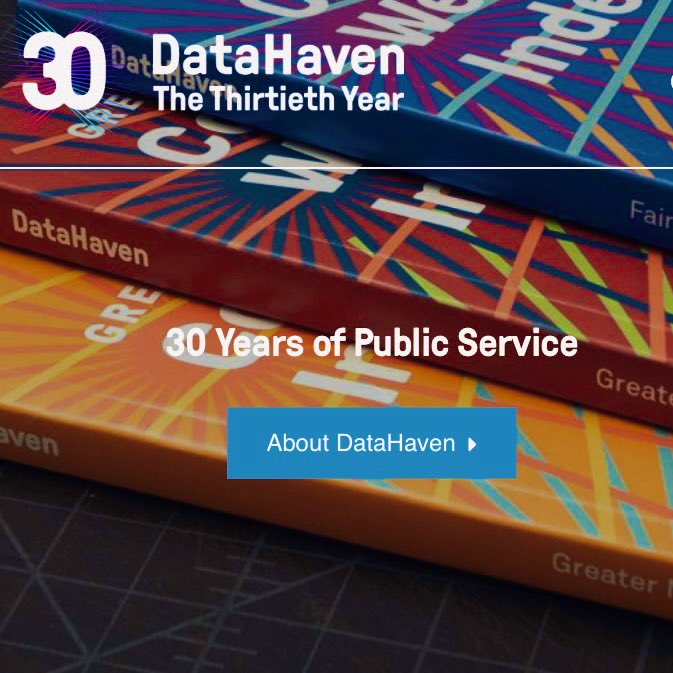 DataHaven is hosting a 30th anniversary party this November, featuring new statewide data and remarks by leaders from across #Connecticut. A very limited number of event sponsorships remain - please reach out if interested in the opportunity! #nnip