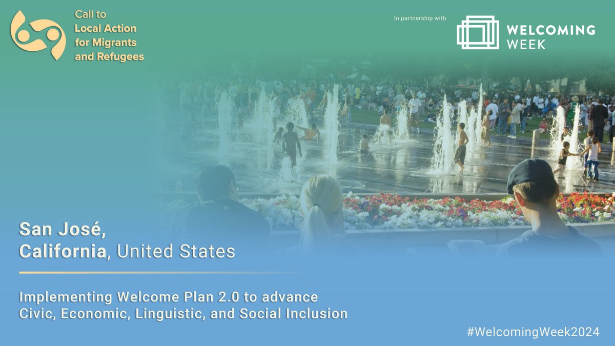 GFMD Mayors Mechanism (@gfmdmayors) on Twitter photo 🫂 Local Leadership w/ <a href="/WelcomingUSA/">Welcoming America</a>
💡#WelcomingWeek2024 Spotlight 4:
<a href="/CityofSanJose/">City of San José</a>'s Welcoming Plan aims to foster respect & opportunities for migrants & refugees by advancing their civic, socio-economic & linguistic inclusion✨
Info at #CTA 👉🏽 localaction.mayorsmechanism.org/actions/welcom… 🫂 Local Leadership w/ <a href="/WelcomingUSA/">Welcoming America</a>
💡#WelcomingWeek2024 Spotlight 4:
<a href="/CityofSanJose/">City of San José</a>'s Welcoming Plan aims to foster respect & opportunities for migrants & refugees by advancing their civic, socio-economic & linguistic inclusion✨
Info at #CTA 👉🏽 localaction.mayorsmechanism.org/actions/welcom…