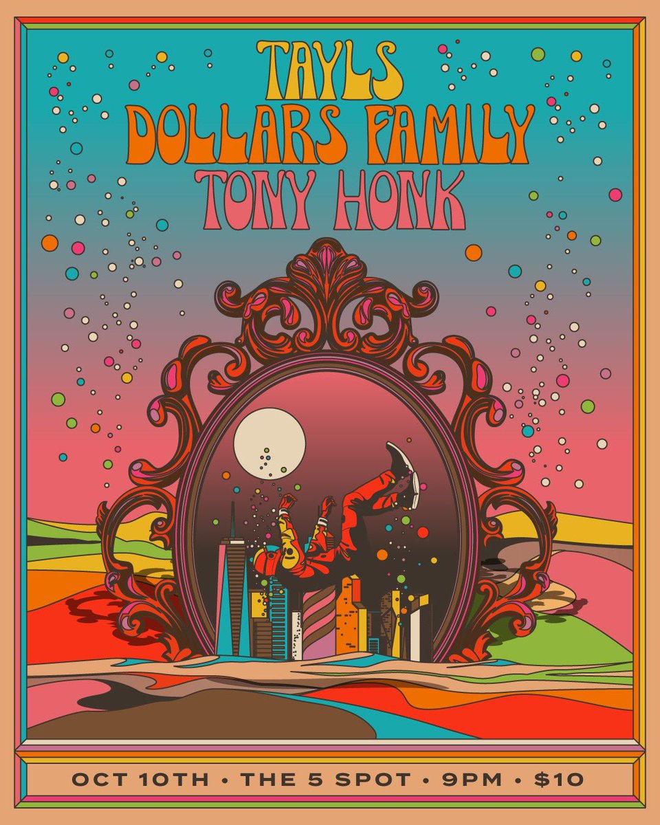 Hello! Hello! Next Nashville Show! <a href="/five_spot/">The 5 Spot</a> Oct 10th 
Poster by <a href="/thirstandco/">Conor Dardis</a>