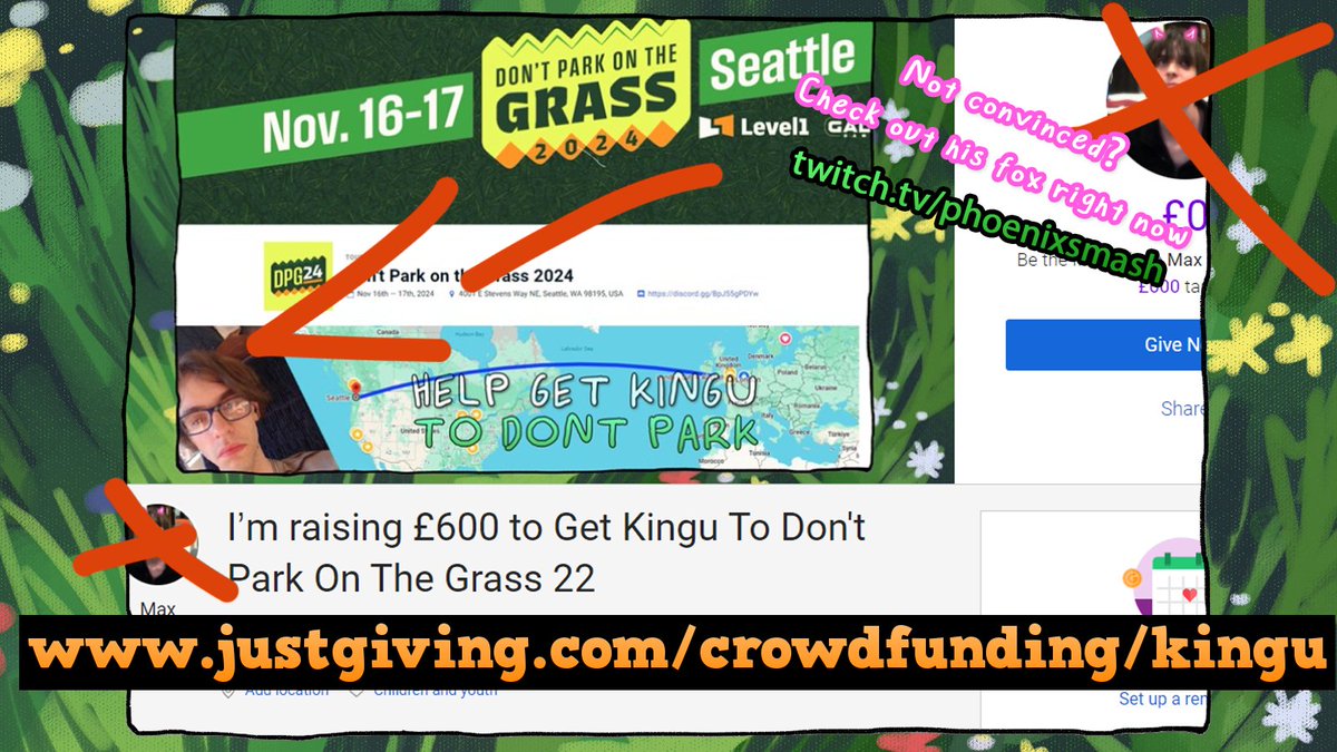 Throwing up a fundraiser for <a href="/MoFMarisaB/">Kingu</a> to compete alongside the rest of the UK Top 4 at Don't Park This Year! ✈️

We only need to raise £600 thanks to <a href="/Level1_tv/">Level1 TV</a>'s assistance, the money raised will go towards Kingu's flight to the US and other travel expenses. 

Link In 🔽  <3