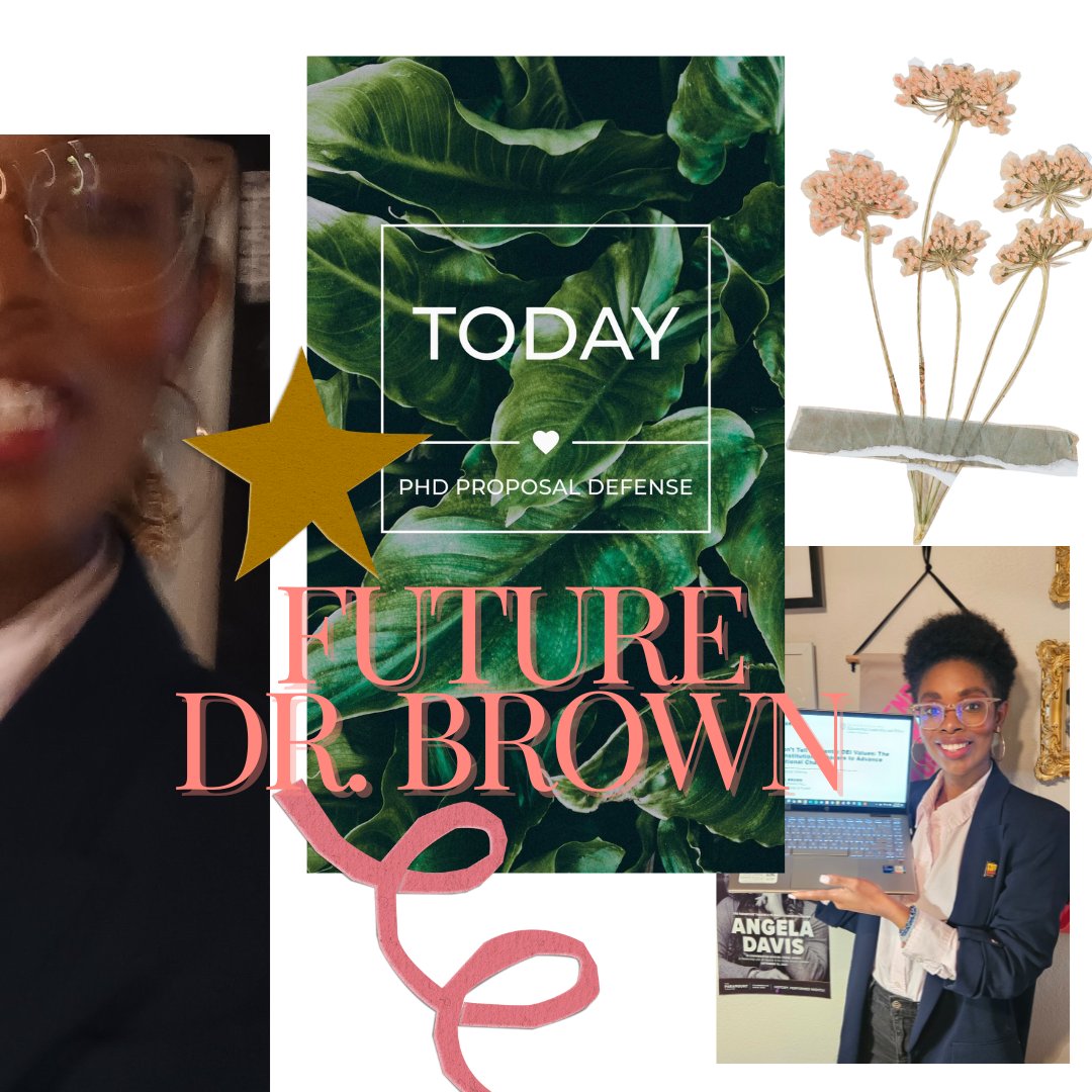 ShawntalBrown's tweet photo. Today, September 20th around 10:40 AM, I passed my proposal defense and I am now (technically) a Ph.D. candidate in the @utexascoe, meaning I'm almost a full Dr.! Thanks to my classmates and peers who attended this morning. ✨🥹 1/2 https://t.co/gtO2xxUz3c