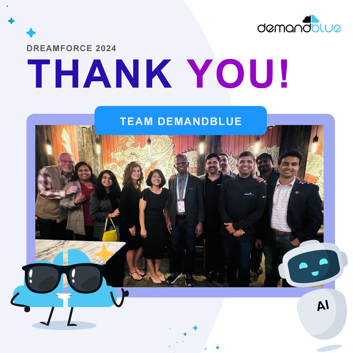 Thank You #Dreamforce2024! Team @DemandBlue had the most amazing time with our @Salesforce clients &amp; partners this year with the unveiling of #Agentforce 🚀Let's keep the conversations rolling, reach out to our team to get going with #AIAgents today 🦾🤖➡️ demandblue.com
