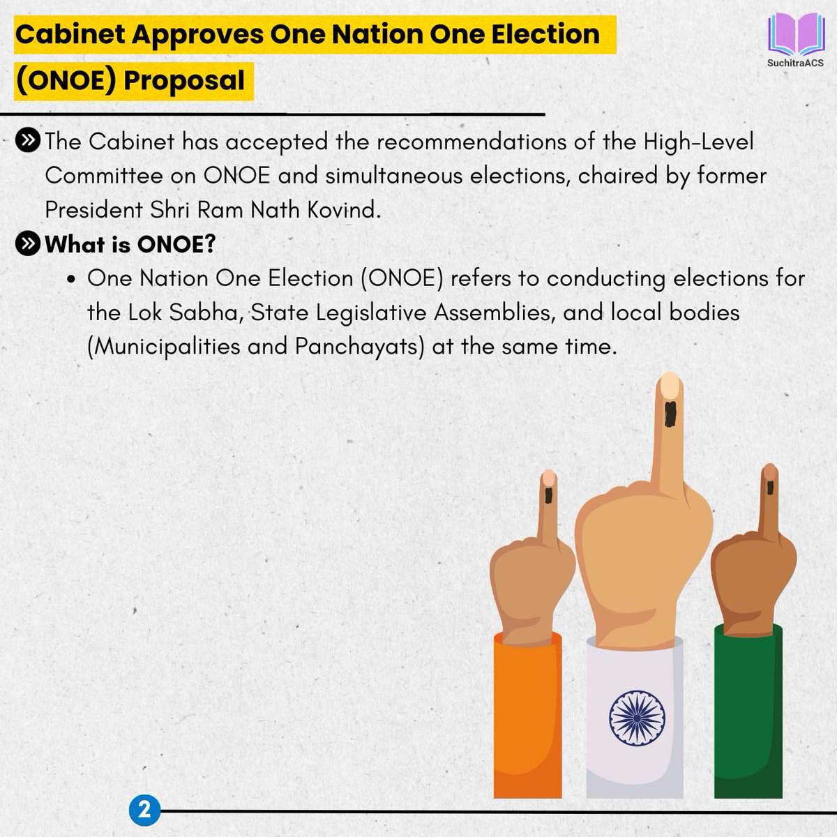 SuchitraACS's tweet photo. 📚 Current Affairs by SuchitraACS📚
APSC CCE GS Paper 2, Polity: One Nation One Election
For APSC CCE and other Assam Competitive Examinations
.
.
 #apsccurrentaffairs #apsc2025 #ardr #Asasamcurrentaffairs #gspaper2 #onenation #oneelection #upsc #assam https://t.co/jyb1rYqyFE