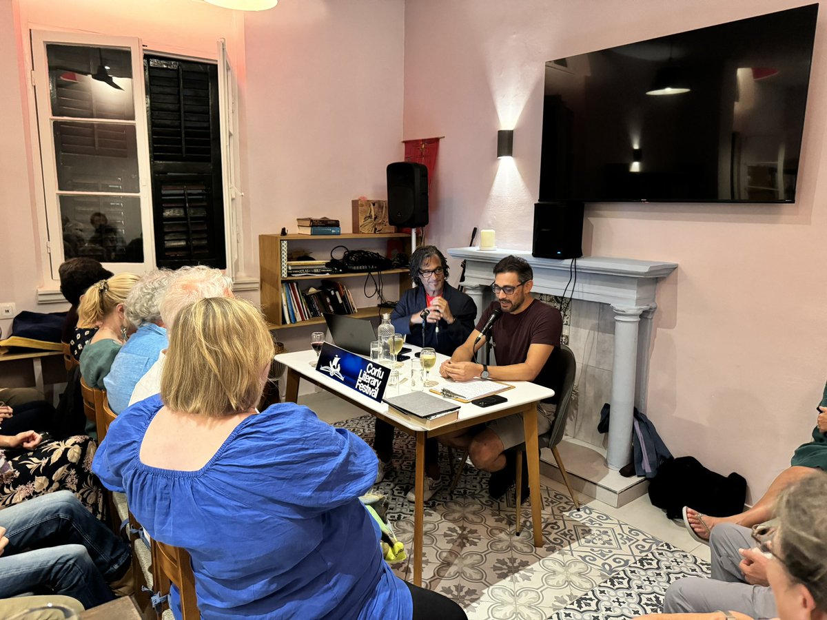 The extraordinary, mind-expanding joy of <a href="/CorfuArts/">Corfu Literary Festival 💙</a>. First <a href="/sarahchurchwell/">Sarah Churchwell</a> and I spoke about her wonderful book The Wrath to Come and the US election. Then <a href="/AdamRutherford/">Dr Adam Rutherford</a> and <a href="/DavidOlusoga/">David Olusoga</a> discussed the history wars. Sold out twice over and always in such beautiful venues.