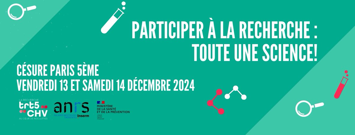 Forum du TRT-5 CHV « Participer à la recherche, toute une science ! » : les inscriptions sont ouvertes !
trt-5.org/lancement-des-…