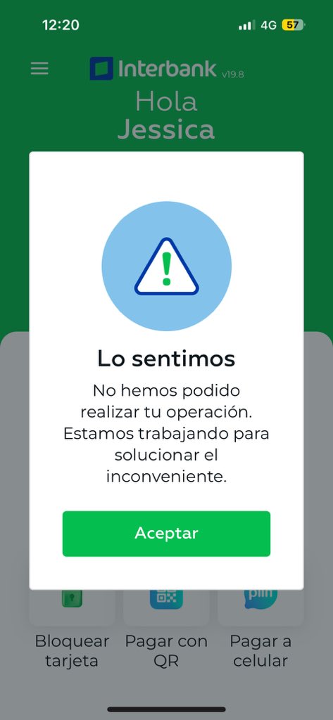 JessicaHuaman_'s tweet photo. Por enésima vez el aplicativo de Interbank fallando, Solo por falta de tiempo no me cambio de banco pero estoy harta de este Interbank! https://t.co/JTz7u2kpcm