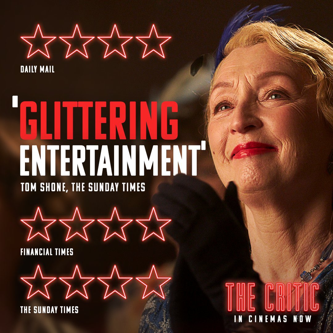 DavidGilbery's tweet photo. Prepare to be dazzled ✨ With Ian McKellen and Lesley Manville, THE CRITIC is in cinemas everywhere NOW! https://t.co/TeWfV7cFyc