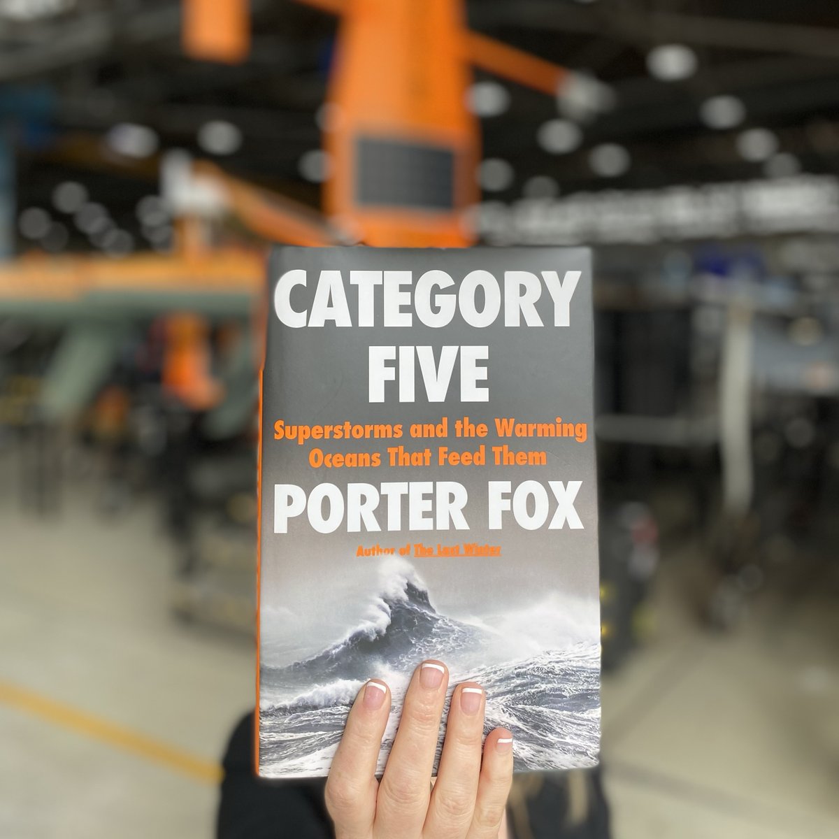 saildrone's tweet photo. This week's read 📙 In Category 5, author Porter Fox turns climate science into a gripping thriller. Throughout the book, Fox shadows explorers, oceanographers, sailors, and weather forecasters to understand the power of the ocean and its effect on global weather patterns. https://t.co/NPKnzMEP7c