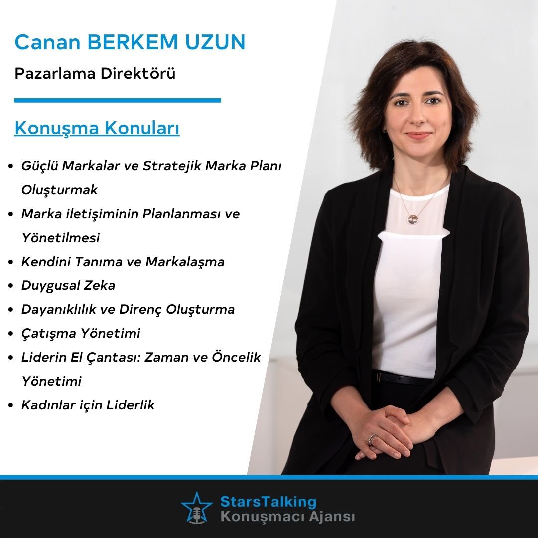 Canan Berkem Uzun StarsTalking Konuşmacı Ajansı’nda! 🌟

Kurumsal etkinliklikleriniz için bize profilimizdeki iletişim bilgilerinden ulaşabilirsiniz!

#starstalking #konuşmacıajansı #kurumsaleğitim #kurumsalseminer #pazarlama #markalaşma #duygusalzeka #çatışmayönetimi #liderlik