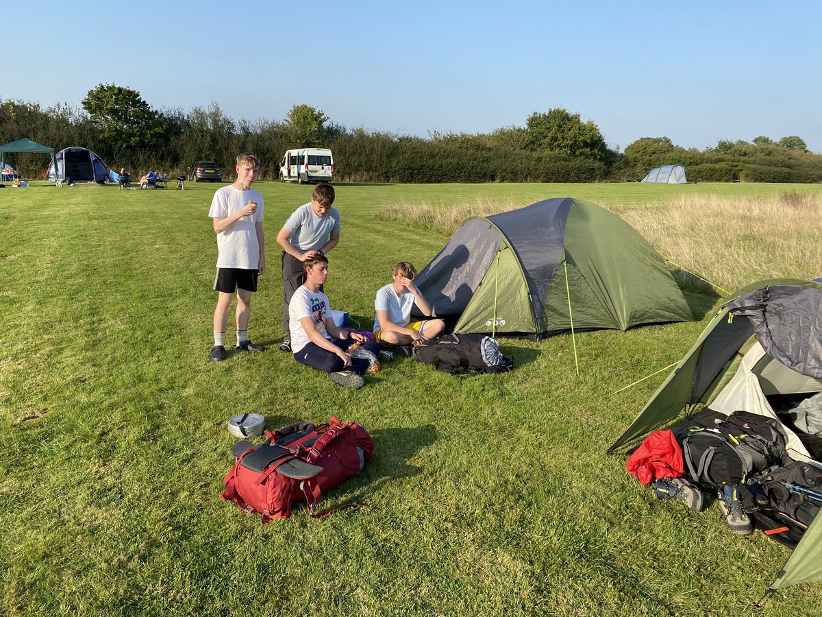 All groups now back at camp after another day of walking!