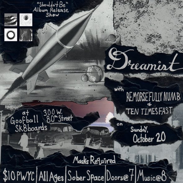 October 20th we will be at Goofball Sk8boards celebrating Dreamist’s new record.