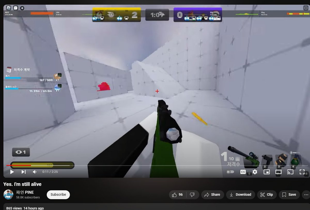 no way pine disappears for three years and comes back to drop a roblox quickscope montage LOL