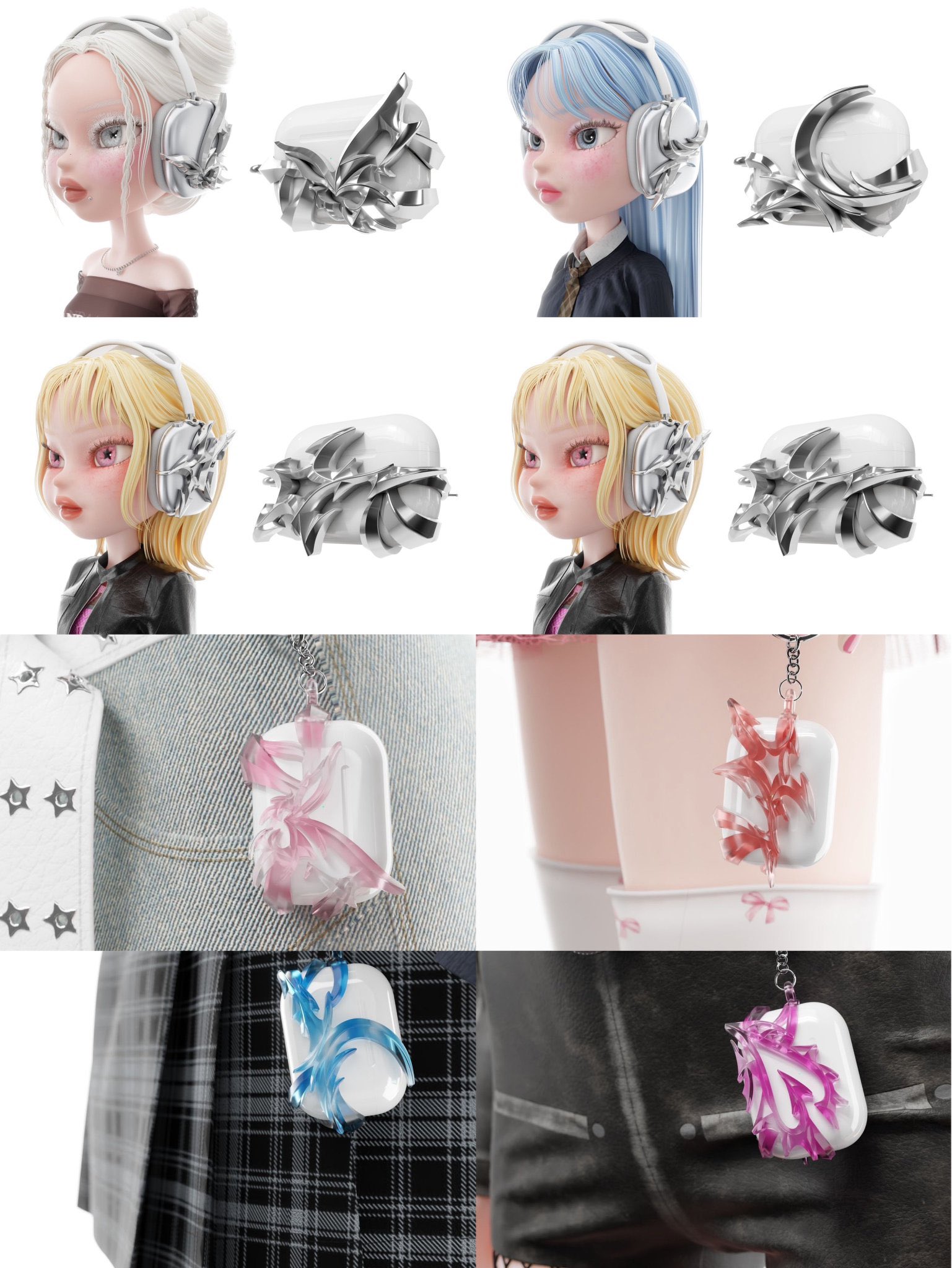 2000 Archives X ANDAASH★韓国★人気★コラボ Airpods ケース ANDAASH】2000 Archivesコラボ☆Airpods Case (Pink) (ANDAASH