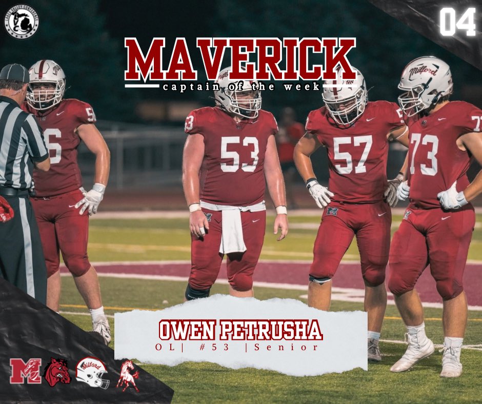 Andrew Micovich™ (@amicovich) on Twitter photo Our Maverick Captain of the Week is Senior, <a href="/OwenPetrusha/">Owen Petrusha</a>!
Owen has been an Ironman in the weight room for the last 10 months! He’s one of the anchors of our OL as the starting center and we can’t wait for him to show out tonight!
#NoBrakes #BYOJ #TopGun Our Maverick Captain of the Week is Senior, <a href="/OwenPetrusha/">Owen Petrusha</a>!
Owen has been an Ironman in the weight room for the last 10 months! He’s one of the anchors of our OL as the starting center and we can’t wait for him to show out tonight!
#NoBrakes #BYOJ #TopGun
