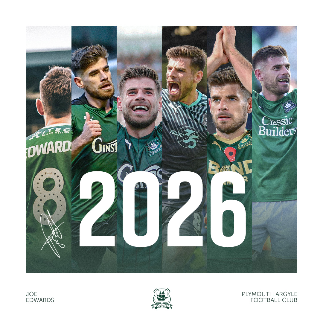 Argyle's tweet photo. Our captain. Our leader.

Joe Edwards has extended his Argyle contract to 2026! ✍️