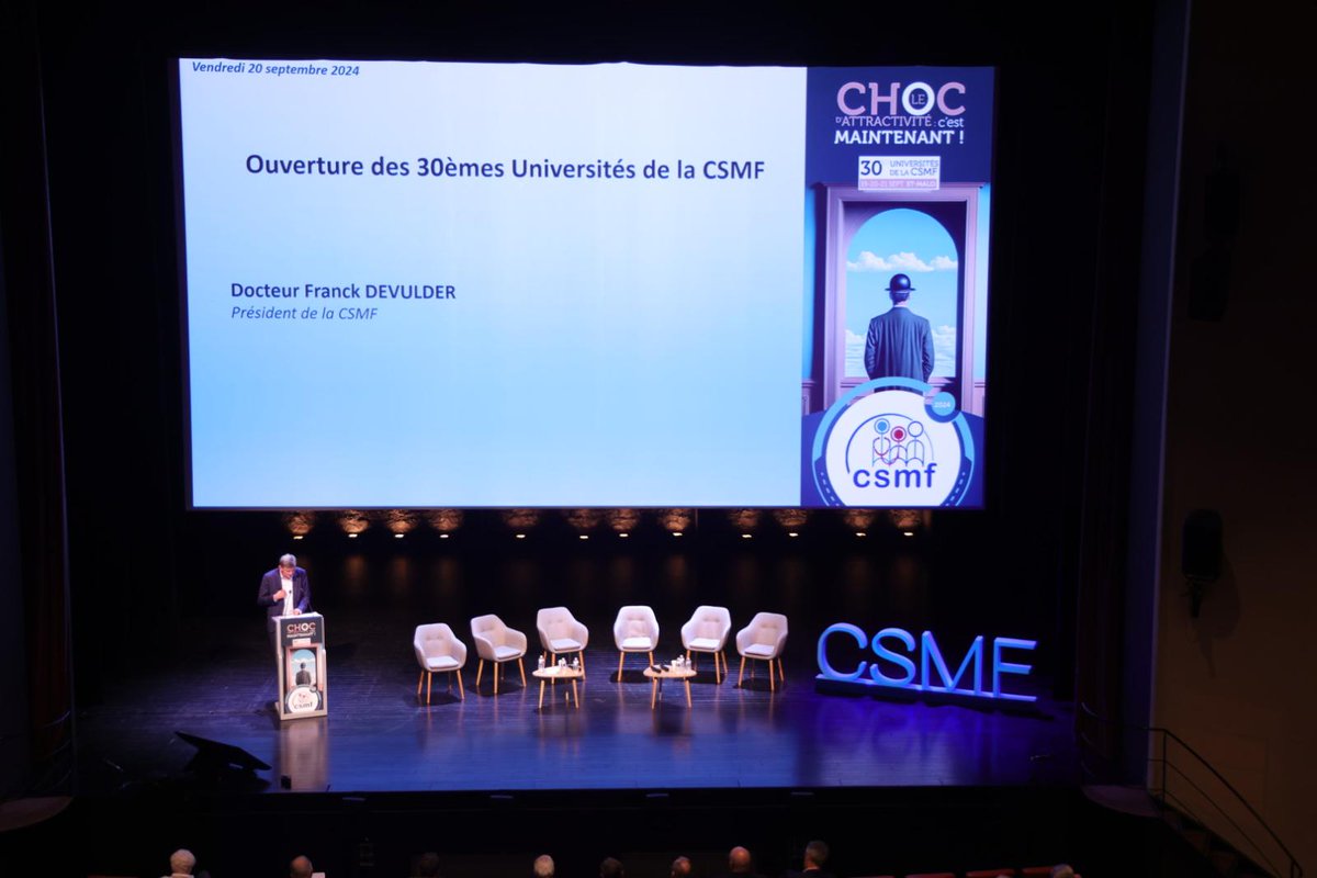CSMF_officiel's tweet photo. 🗣️ Le message fort de @franckdevulder : un choc d’attractivité est nécessaire pour que la médecine libérale redevienne un pilier de notre système de santé. 

💪 Des réformes sont indispensables pour relever les défis à venir !

#MédecineLibérale #Réformes #CSMF #UECSMF https://t.co/SuTYVYxQ2k