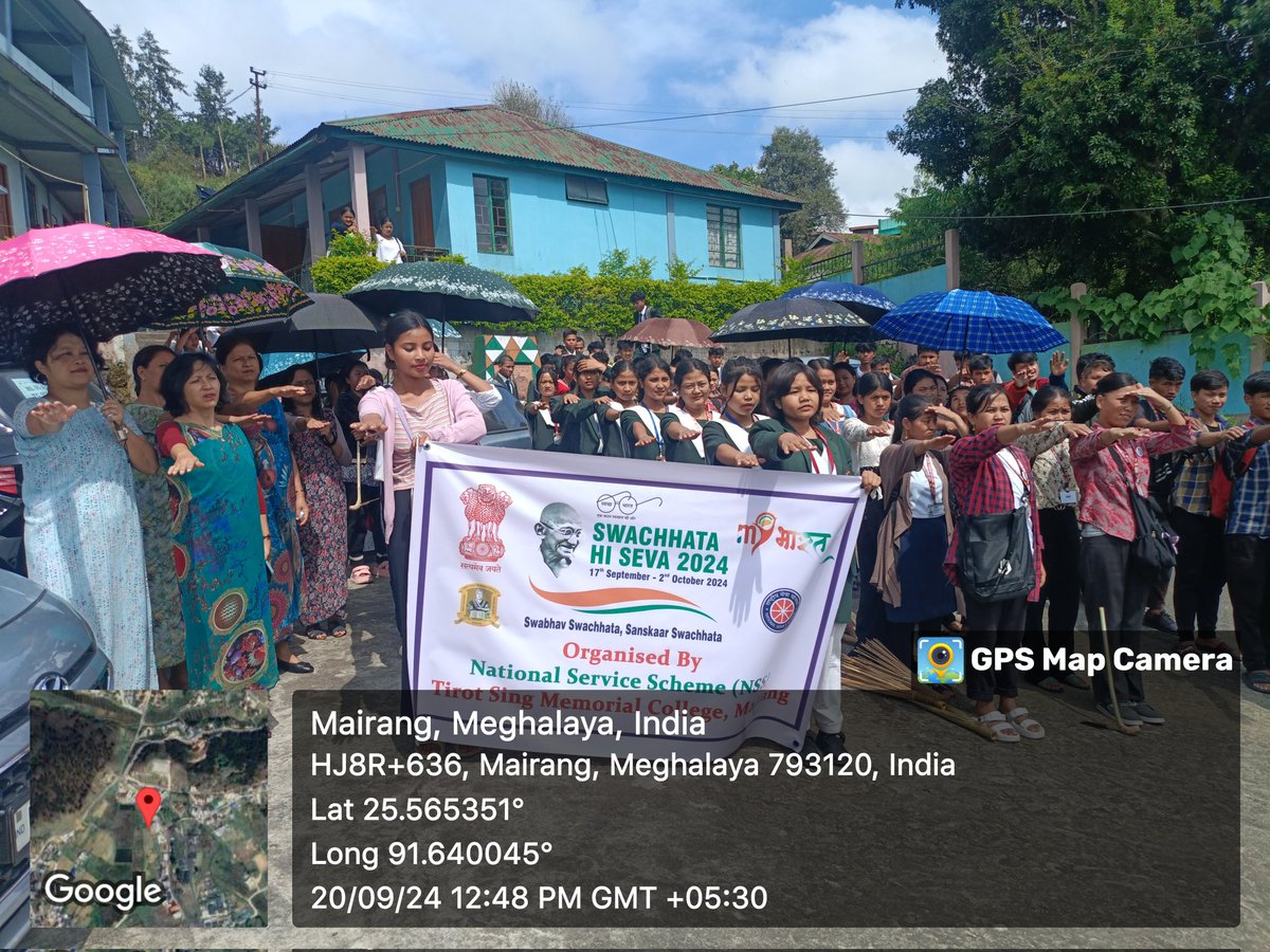 TSMCMairang's tweet photo. Pledge taking ceremony And Cleaning Drive by Tirot sing memorial college NSS unit on 20/09/2024 at the college campus

@swachhbharat
@CellNehu 
@nss_rdguwahati
@YASMinistry
@mybharatgov
 #SwachhataHiSeva2024
#MYBharat https://t.co/JiQqG3GUwD