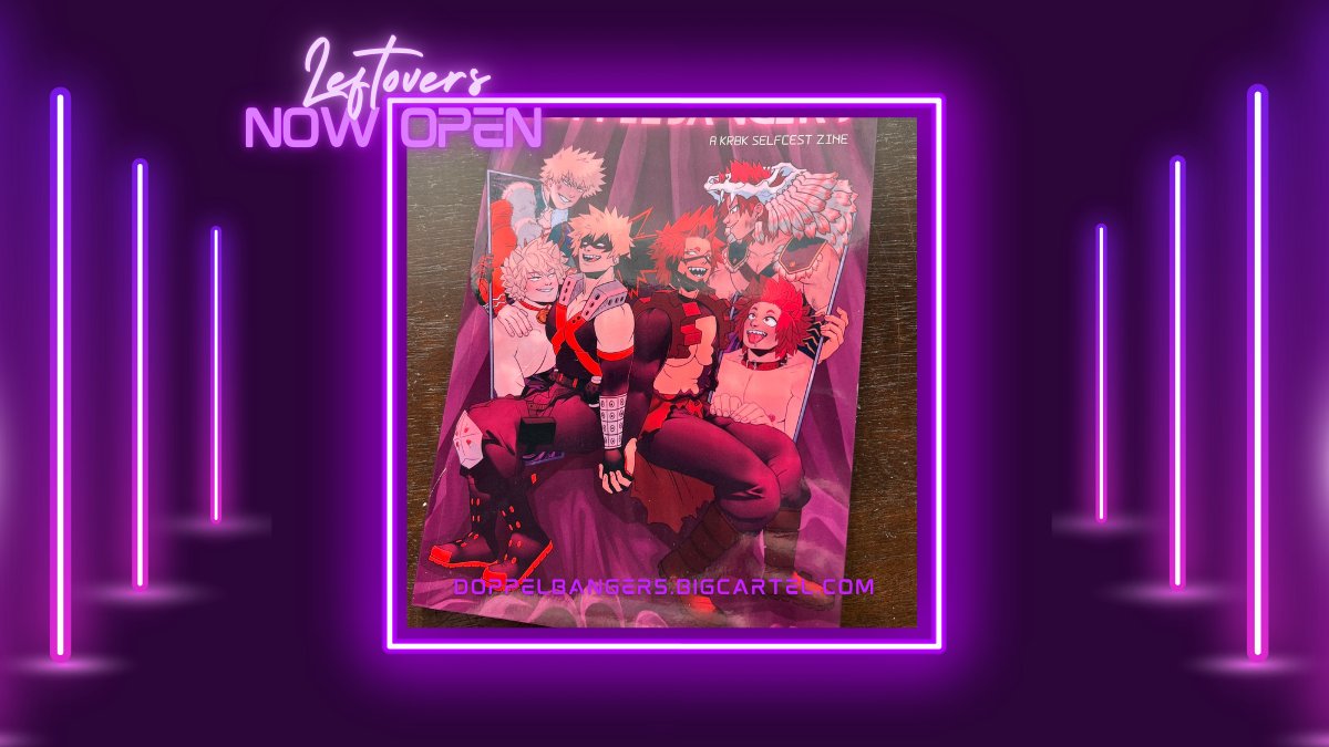 Hey there, Bangers! Just two weeks left to get yourself a copy of Doppelbangers: A KRBK Selfcest Zine - leftover sales close 11:59 PM CST October 4th.

Don't forget to check our pinned post for discount codes!

Store: doppelbangers.bigcartel.com