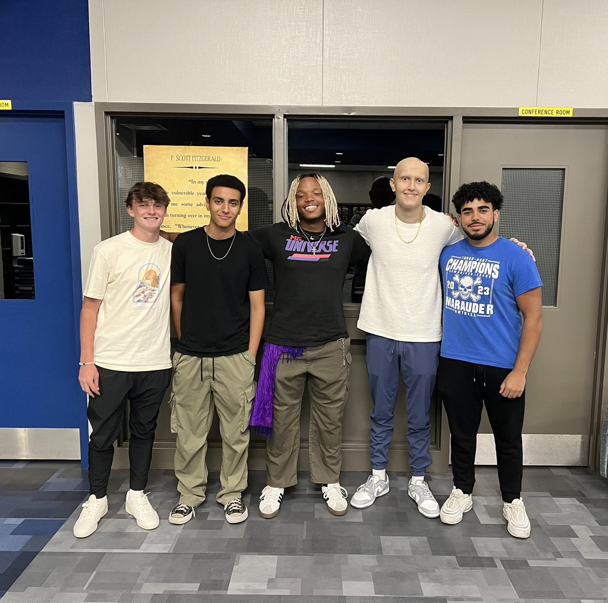 Congratulations to our 2024 Homecoming Kings Court: Brody, Ayman, Damarion, Christian, and Muhammed. #MarauderPride