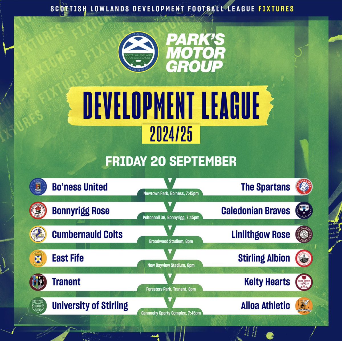 OfficialSLDFL's tweet photo. MATCH DAY: A full card of fixtures to look forward to in this evening's @parksmotorgroup SLDFL. https://t.co/ZzSTpgAis2