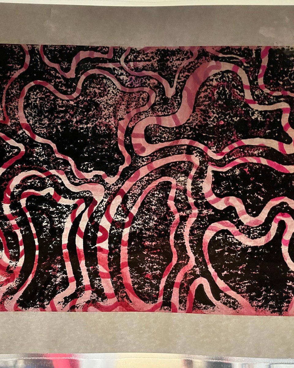 CruzControl96's tweet photo. hi all, I’m offering up 3 different sizes of 

*laminated watercolor + linocut stamped prints* on Kofi https://t.co/YSXyHtTgyt