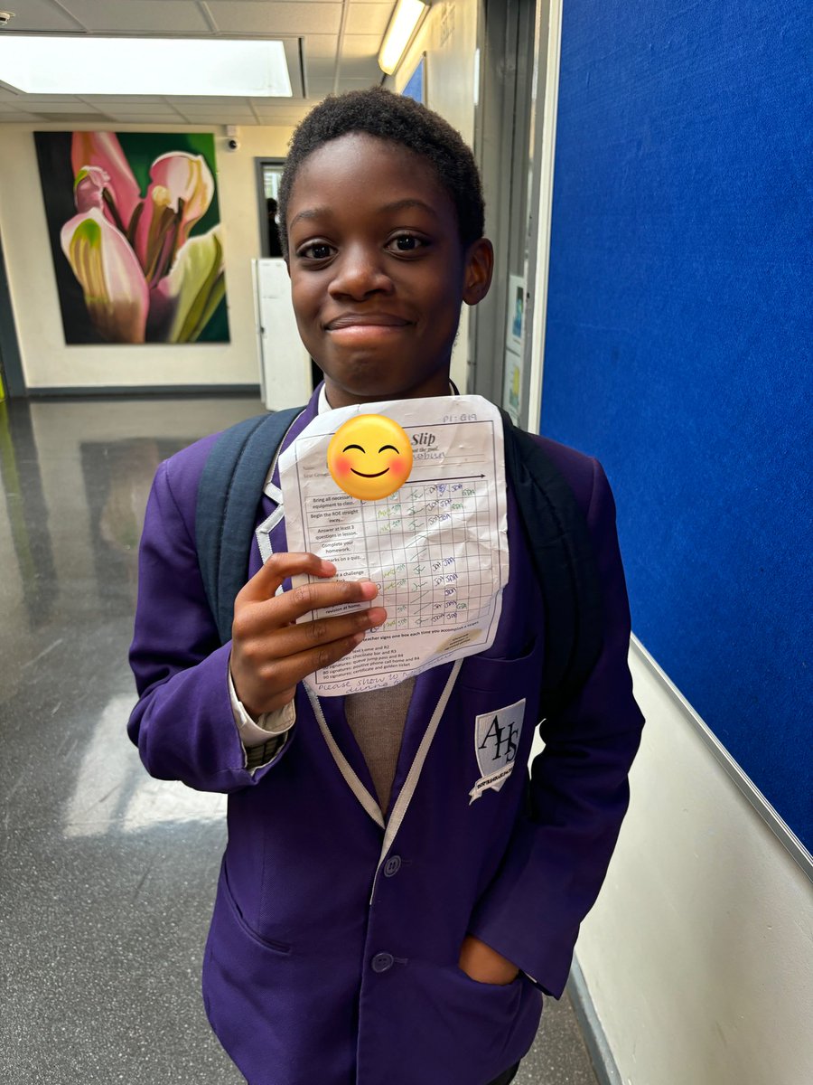 We are all so proud of Nathaniel for acing his Success Slip! He had the biggest smile on his face when he came to show off all those signatures. Keep it up! #TeamYear8 🥳