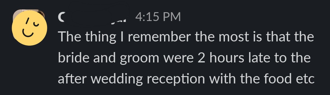 Chitchatting with a ferenji colleague from US about his Ethiopian friend's wedding 😂

"ነብር ዥንጉርጉርነቱን ኢትዮጵያዊ ኢትዮጵያዊነቱን"  አልኩ በሆዴ 😭