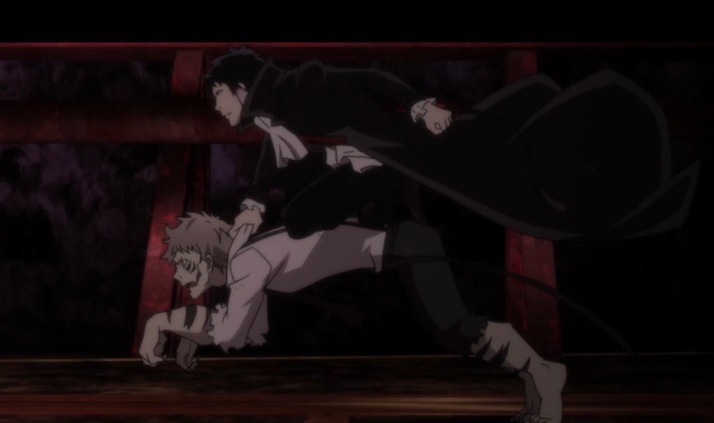 ryunovamp's tweet photo. Akutagawa riding on atsushi’s back like it’s a casual tuesday for him https://t.co/kH8TbxSWCc