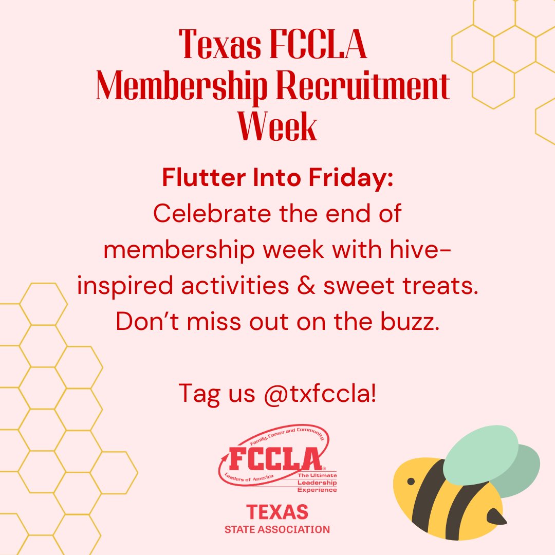 Texas FCCLA on X: &ldquo;Today&rsquo;s the last day of membership recruitment 