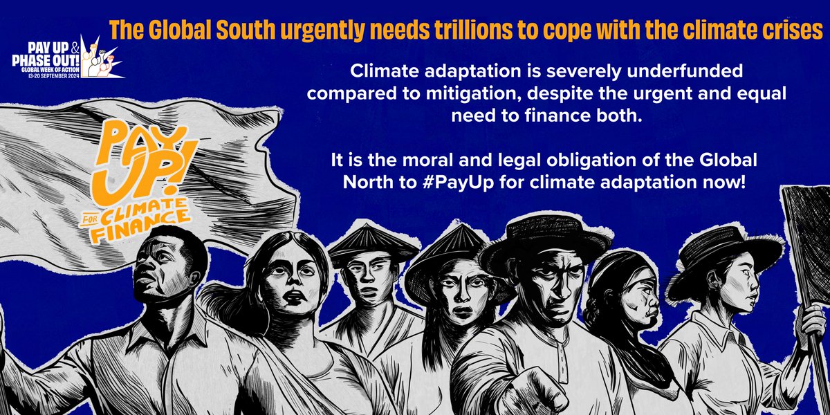 Climate-vulnerable developing countries are racing to adapt to the devastating impacts of climate change, amid the worst debt crises since records began. 
EU governments should #PayUp for climate destruction! 💰