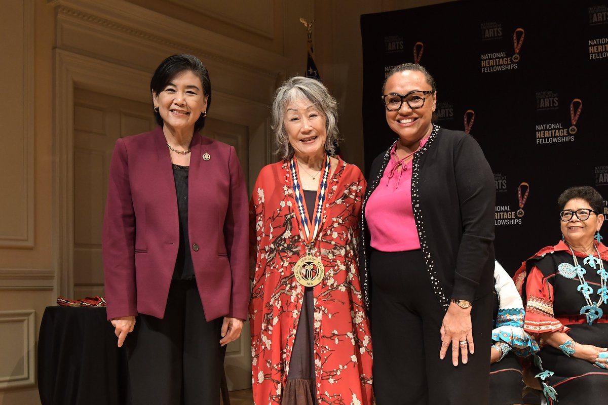 Maria Rosario Jackson, PhD (@neaartschairmrj) on Twitter photo Thank you Senators <a href="/lisamurkowski/">Sen. Lisa Murkowski</a> & <a href="/JohnBoozman/">Senator John Boozman</a> and Representatives <a href="/RepTeresaLF/">Rep. Teresa Leger Fernández</a> & <a href="/RepJudyChu/">Judy Chu</a> for joining <a href="/NEAarts/">Nat'l Endow f/t Arts</a> at <a href="/librarycongress/">Library of Congress</a> to award the 2024 NEA Heritage Fellowships. Thank you for your continued support of the arts & culture bearers in telling our national story. Thank you Senators <a href="/lisamurkowski/">Sen. Lisa Murkowski</a> & <a href="/JohnBoozman/">Senator John Boozman</a> and Representatives <a href="/RepTeresaLF/">Rep. Teresa Leger Fernández</a> & <a href="/RepJudyChu/">Judy Chu</a> for joining <a href="/NEAarts/">Nat'l Endow f/t Arts</a> at <a href="/librarycongress/">Library of Congress</a> to award the 2024 NEA Heritage Fellowships. Thank you for your continued support of the arts & culture bearers in telling our national story.