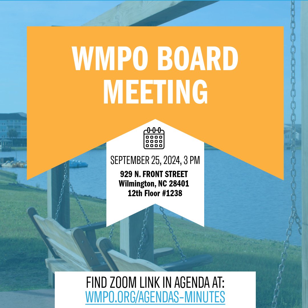 The WMPO Board will have a regular meeting Wednesday, September 25, at 3pm. A Zoom link and the agenda can be found on the WMPO website.

The Board meeting will begin with an opportunity for public comments. 🎤