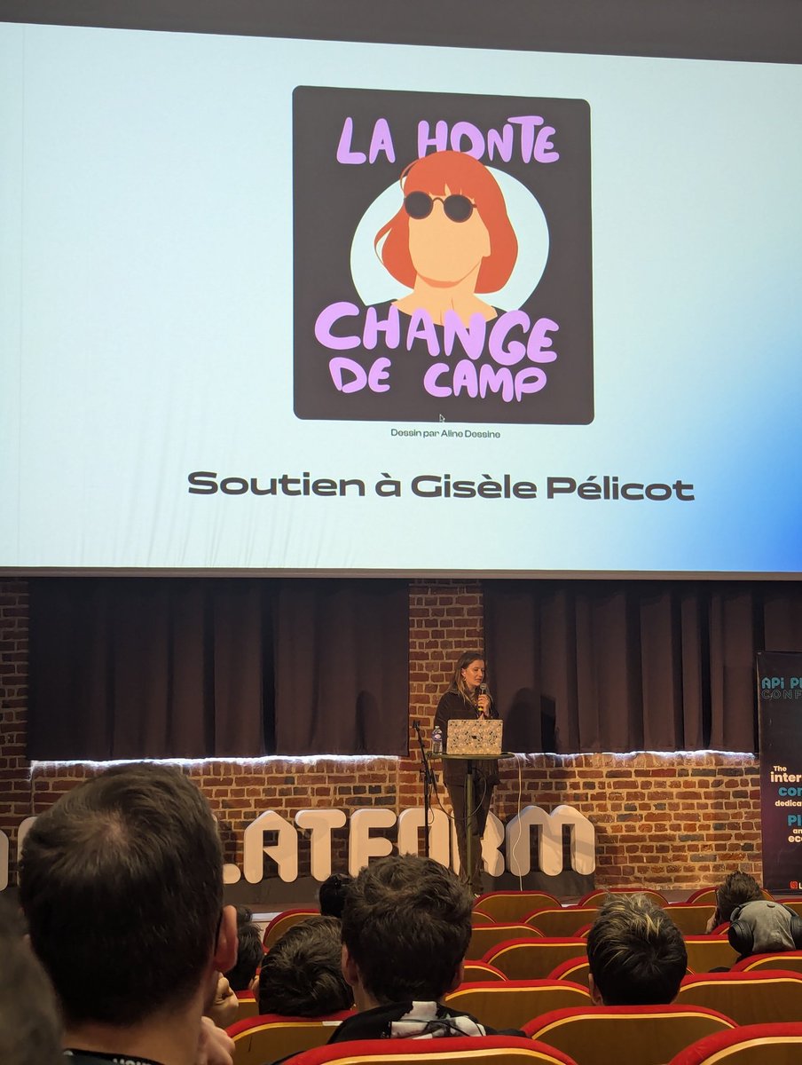 Milidru's tweet image. Merci à @devgirl__ pour son talk de qualité à l'#APIPlatformCon ! Et pour son message de soutien à #GiselePelicot devant un parterre essentiellement masculin, merci