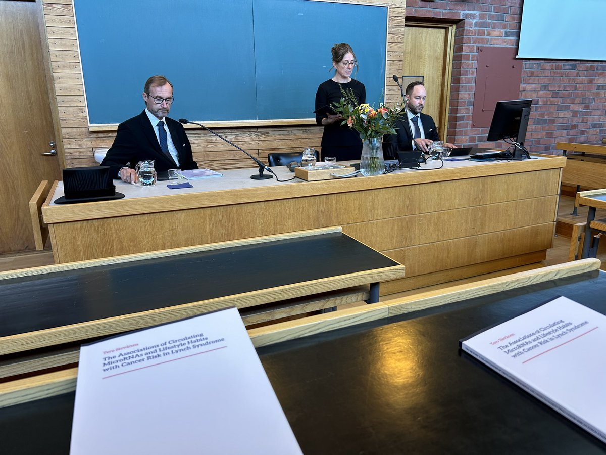 Toni Seppälä (@adductor) on Twitter photo MSc @SievanenTero defended his PhD thesis today <a href="/JYUsport_health/">JYU Faculty of Sport and Health Sciences</a> on ”The associations of circulating microRNAs and lifestyle habits with cancer risk in #Lynchsyndrome ”. The honorable opponent Arto Mannermaa <a href="/UniEastFinland/">University of Eastern Finland</a>, kustos @eija_laakkonen <a href="/gerec_fi/">GEREC</a>
#Y-EHTG MSc @SievanenTero defended his PhD thesis today <a href="/JYUsport_health/">JYU Faculty of Sport and Health Sciences</a> on ”The associations of circulating microRNAs and lifestyle habits with cancer risk in #Lynchsyndrome ”. The honorable opponent Arto Mannermaa <a href="/UniEastFinland/">University of Eastern Finland</a>, kustos @eija_laakkonen <a href="/gerec_fi/">GEREC</a>
#Y-EHTG
