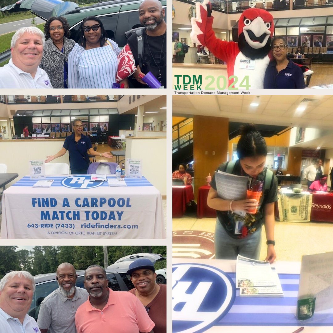 teamridefinders's tweet photo. 2⃣amazing events celebrating #carpooling & #vanpooling this week!
📌Pop-up @ Bottoms Bridge Park n' Ride in New Kent to surprise & thank some vanpoolers with goodies for #TDMWeek!
📌Student Resource Fair @ReynoldsCollege - Downtown Campus! https://t.co/3647clPkKW #FridayVibes https://t.co/5mPZsW16x7
