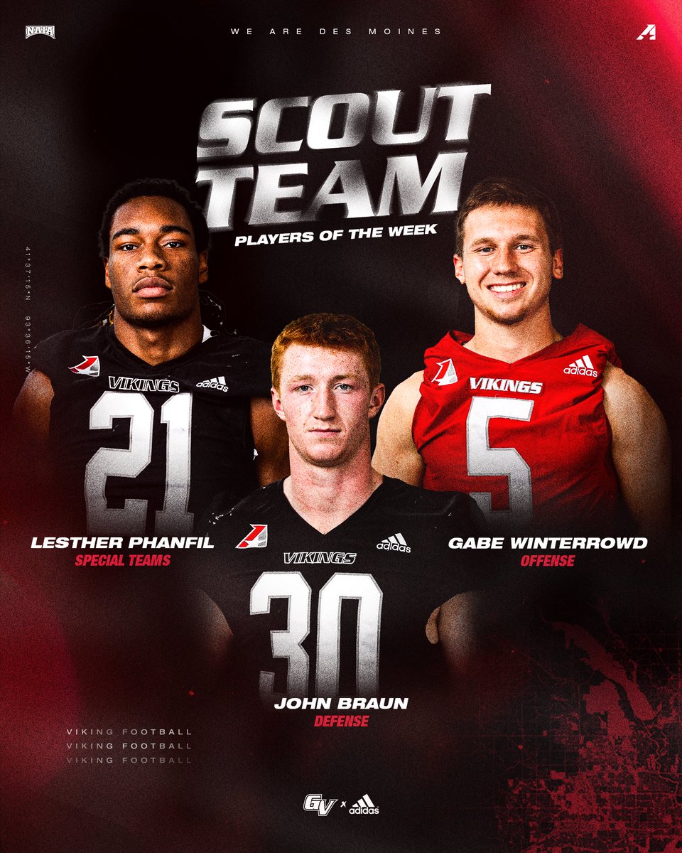 Scout Players of the Week ‼️‼️

Scout Defense: John Braun
Scout Offense: Gabe Winterrowd
Scout Special Teams: Lesther Phanfil

#3D