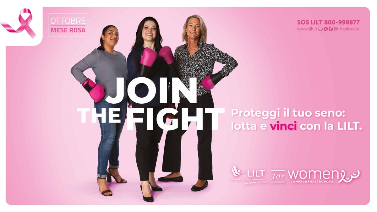 Oggi alle 11.00 avrà luogo la conferenza stampa della campagna Nastro Rosa - #LILTForWomen 2024: youtube.com/live/5j3zIfbiW… #jointhefight #lilt #nastrorosa