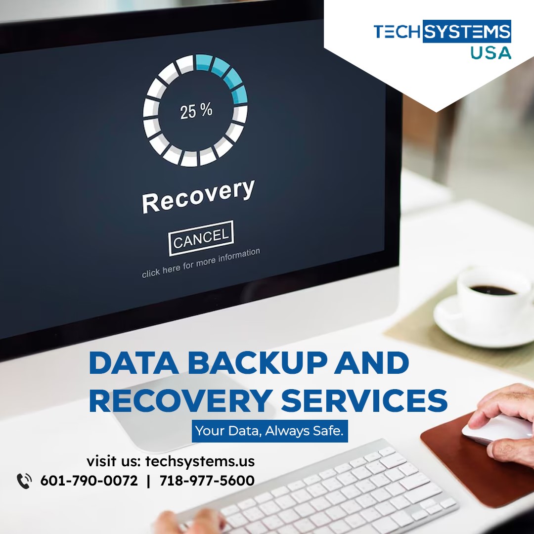 TechsystemsUSA's tweet image. Safeguard your critical information with Tech Systems USA’s data backup and recovery services. We ensure your data is secure and quickly recoverable in case of emergencies. Don’t leave your business vulnerable. bit.ly/4a6MyBn 
 #TechSystemsUSA