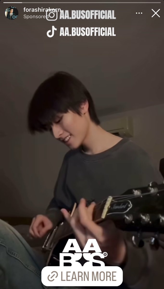 แอค forashirakorn ซื้อ Ads ไอจีสตอรี่ คลิปน้องเล่นกีตาร์เพลง die with a smile ดีใจที่จะมีอีกหลายร้อยหลายพันคนได้ค้นพบความสามารถของเอเอ ขอบคุณมากเลยนะคะ 🙏🏻🥹