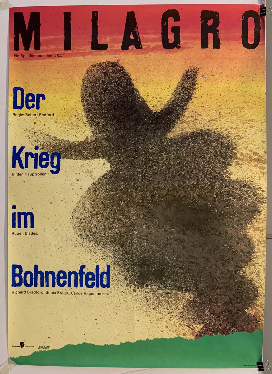 OHillMovienight's tweet image. #MilagroBeanfieldWar opens with a Latino dancing in the #BeanFields which inspires the only official #MoviePosterDesign [1] GermanFanArt by #MaxErnst [2] #StandardModelVariation [with Color] [3] The #StandardModel [4] #JohnNicholsNovel #BookCover #THeFarmandTheFork #SoniaBraga