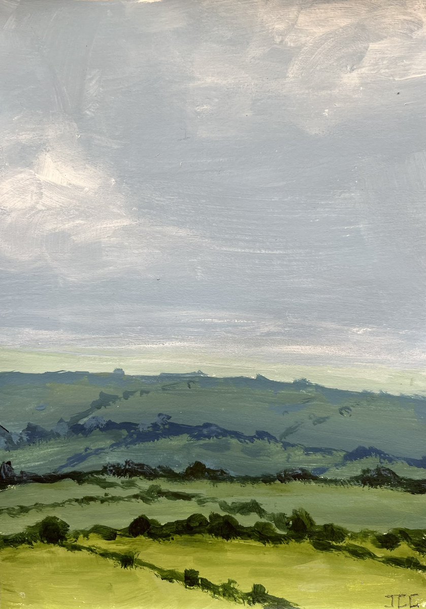CharlesCrawshaw's tweet photo. Acrylic on paper, A5. #art #painting #carnbrea #redruth #redruthcornwall #artist #landscape  #artgallery #onlineart #acrylic #Cornwall #Cornwallart https://t.co/hH2MZs9Vyt