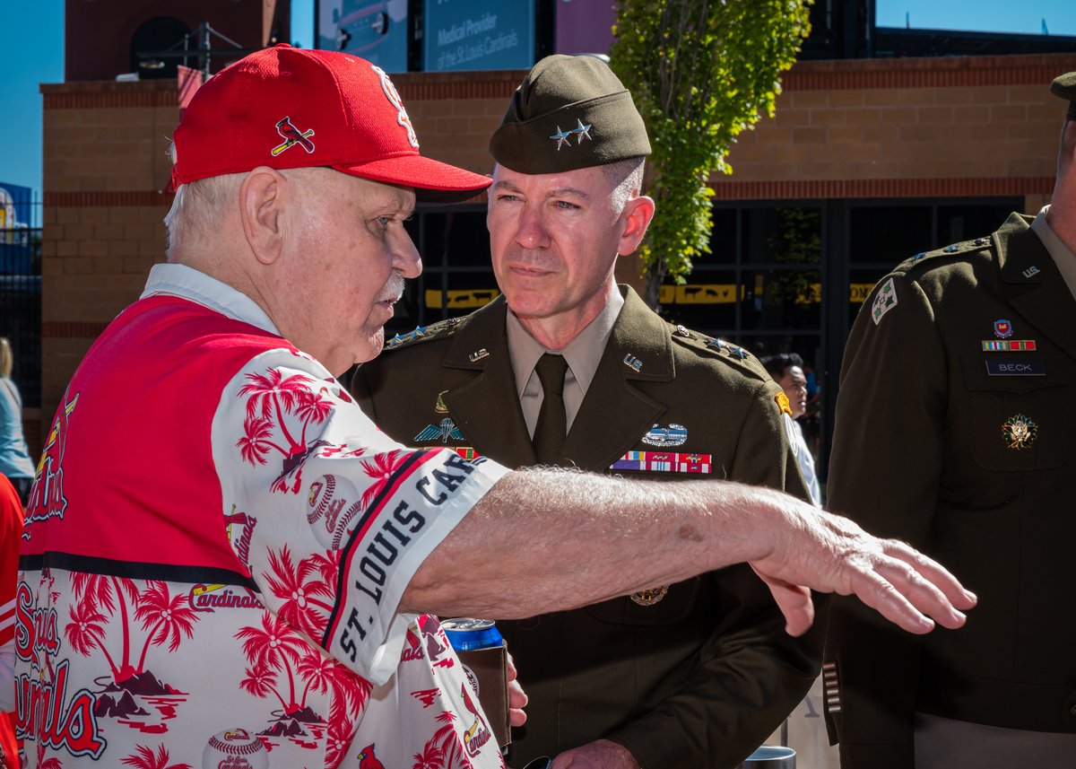 Missouri Army Reserve Ambassadors Brett Cox and Roger Layman joined several other dignitaries for the 30th Anniversary of AUSA's Military Appreciation Day with the St. Louis Cardinals Major League Baseball Club on September 7th in St. Louis, Mo. <a href="/Cardinals/">St. Louis Cardinals</a> <a href="/USArmyReserve/">U.S. Army Reserve</a>