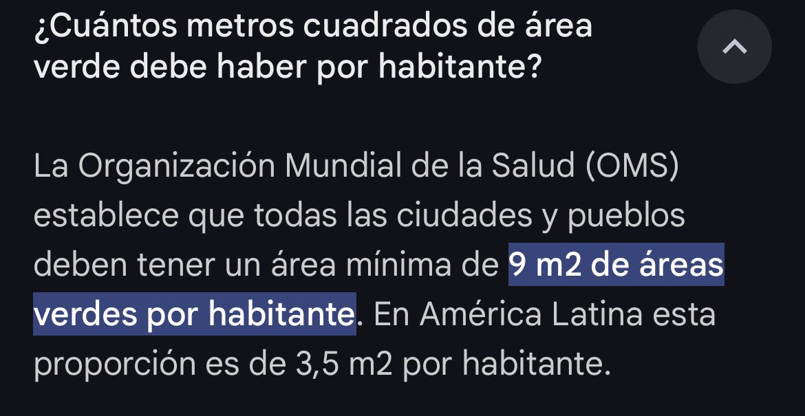 horropedia's tweet photo. @osava_ @daragaes Ni 1 metro cuadrado de área verde por ciudadano, muy por debajo del promedio latinoamericano de 3,5 m cuadrado por ciudadano, esto es solo para mostrar lo mal que está la ciudad en áreas verdes y como influye esto en muchos problemas de la ciudad https://t.co/tS5ph3i5PS