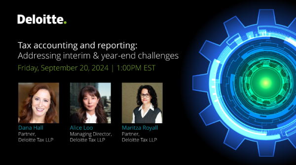 mikelayden2's tweet photo. How can you prepare for the evolving #tax accounting challenges of 2024 and beyond? Join our Dbriefs webcast on September 20 for insights on financial reporting for #IncomeTaxes. https://t.co/lagetxAe7o https://t.co/cJ8KYkDnMi