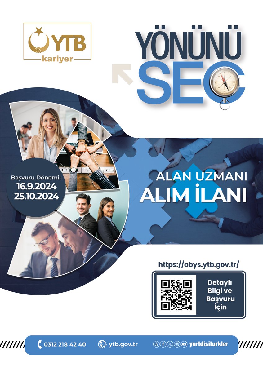 yurtdisiturkler's tweet image. Sen de çok yönlü bir kariyer için #YTB ailesine katıl.

4 kontenjanı olan Alan Uzmanı alımı için başvurular devam ediyor.

Son başvuru tarihi: 25 Ekim 2024

Detaylı bilgi ve başvuru için: ytb.gov.tr/haberler/alan-…
