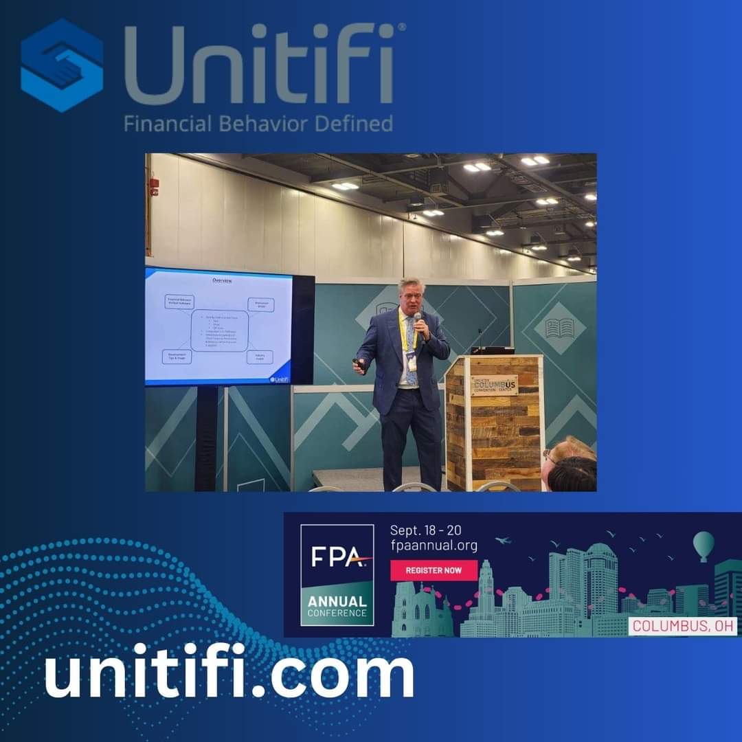 unitifi_'s tweet photo. At FPA 2024 this week, Our CEO, Jerry Szatko, delivered an insightful presentation on "Beyond the Numbers: Leveraging Behavioral Finance for Success"!  He highlighted how understanding client behaviors goes beyond traditional finance, offering deeper insights to drive more meaningful, client-focused solutions. 

Missed it? No worries! We’d love to share our insights with you and show how Unitifi can help meet your clients’ unique financial needs. Our behavioral finance approach offers personalized strategies that go beyond numbers, driving deeper connections and success. Let’s work together to elevate your client relationships! 
Reach out today to learn more.
#Unitifi #BehavioralFinance #ClientSuccess #FinancialInsights #BeyondTheNumbers #FPA2024
