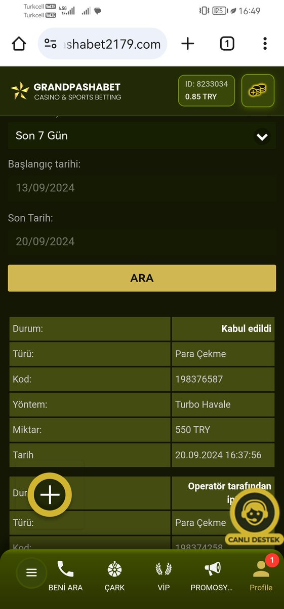 #grandpashabet  cekm pylş